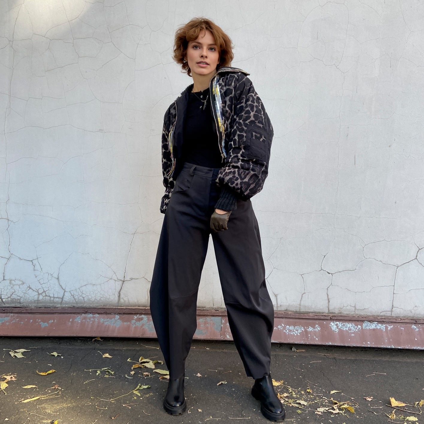 0903 the pattern of a cropped bomber jacket — изображение 4