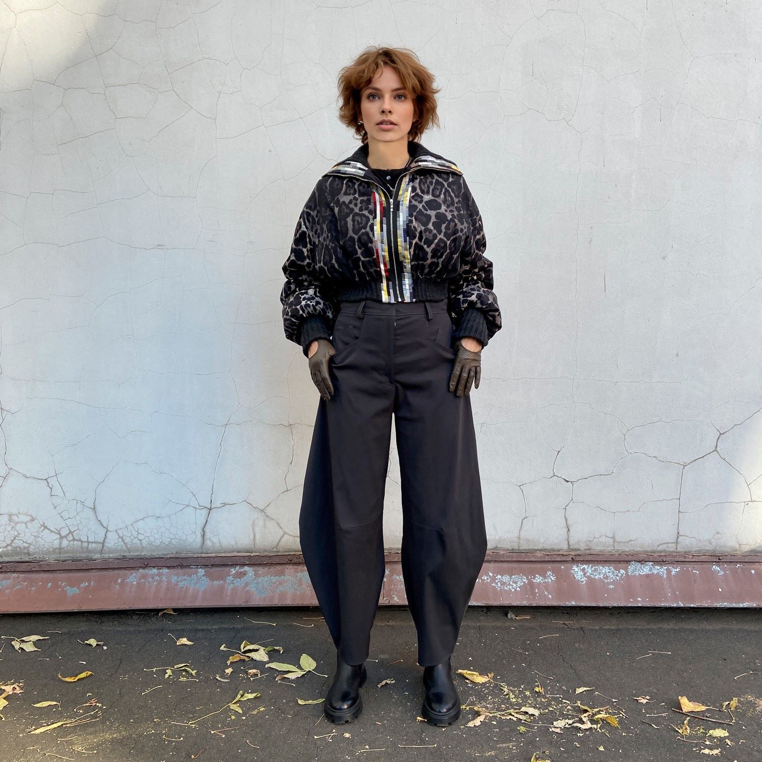 0903 the pattern of a cropped bomber jacket — изображение 13