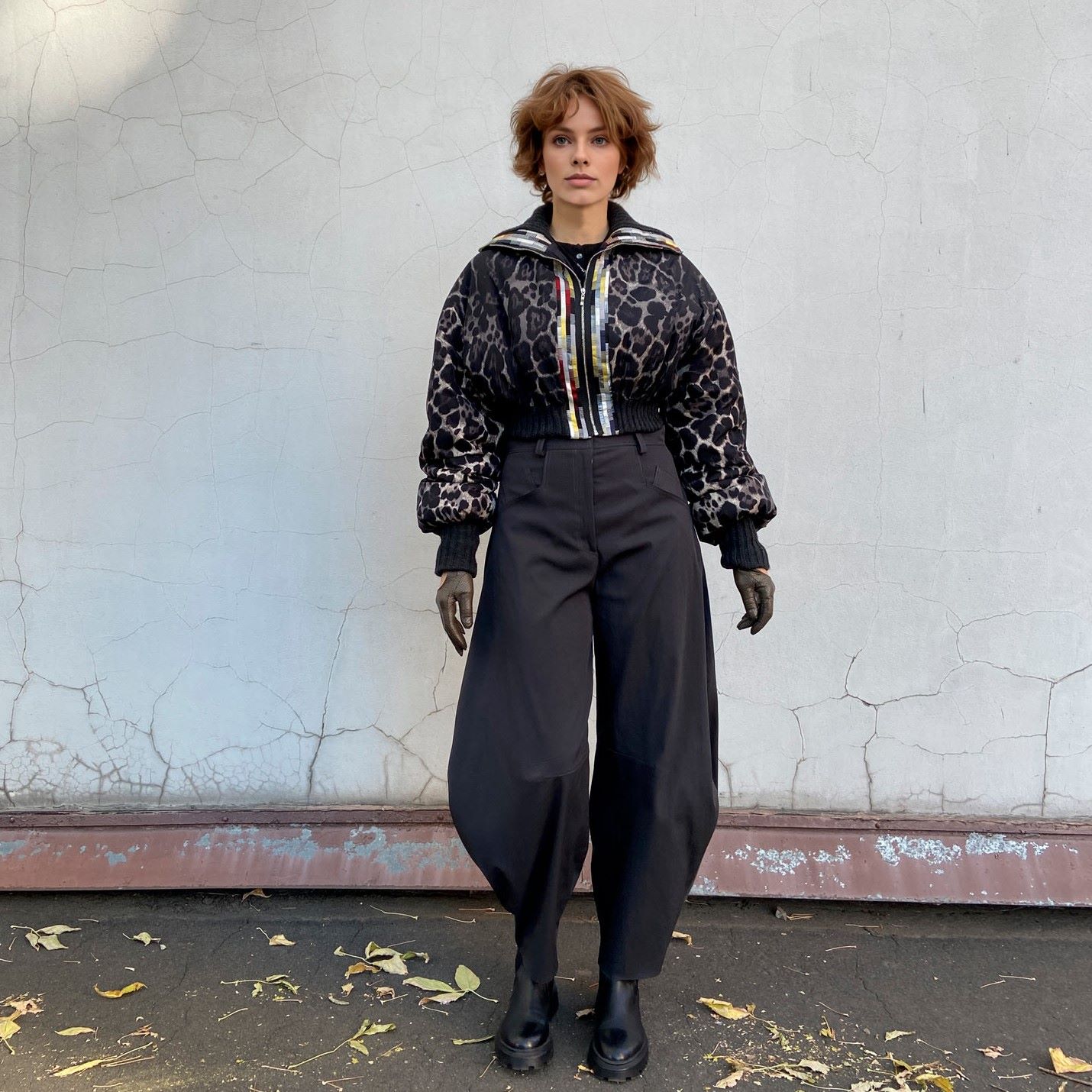0903 the pattern of a cropped bomber jacket — изображение 11