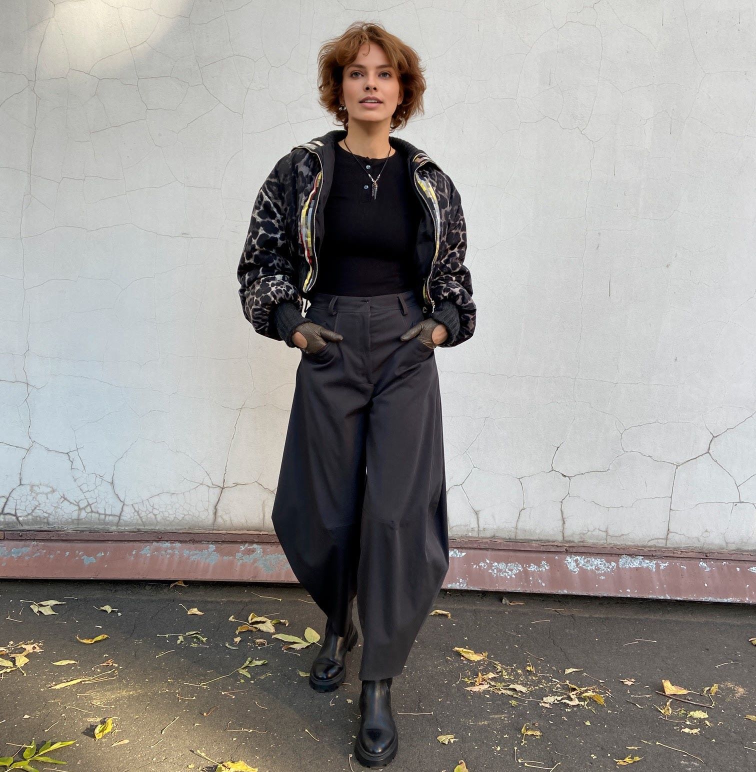 0903 the pattern of a cropped bomber jacket — изображение 8
