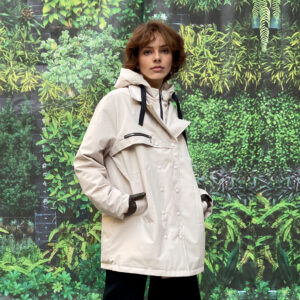 00701 The pattern of a double-breasted parka jacket