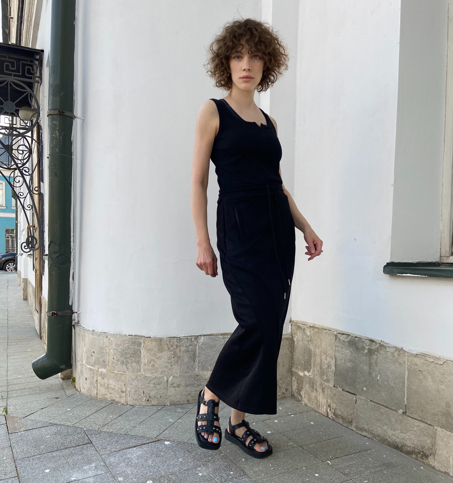 0104 Dress pattern with cut-off skirt — изображение 3