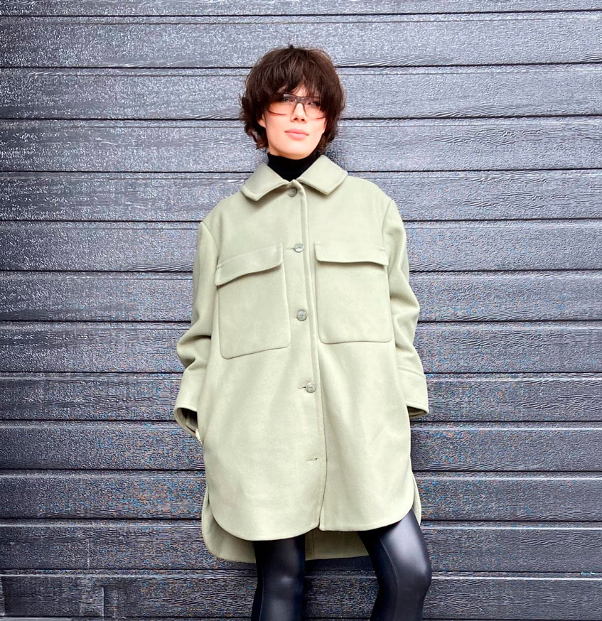 The pattern shirt jacket
