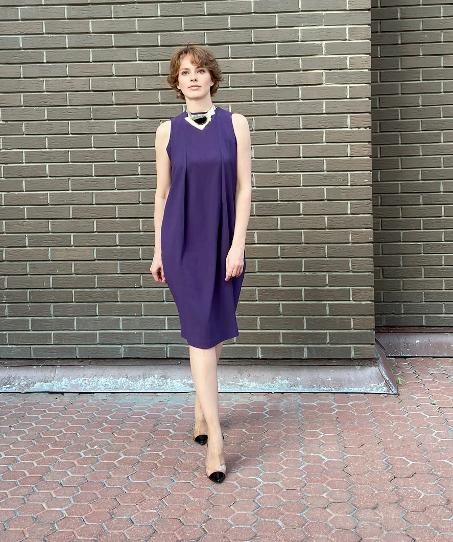 0109 Dress pattern with pleats — изображение 3