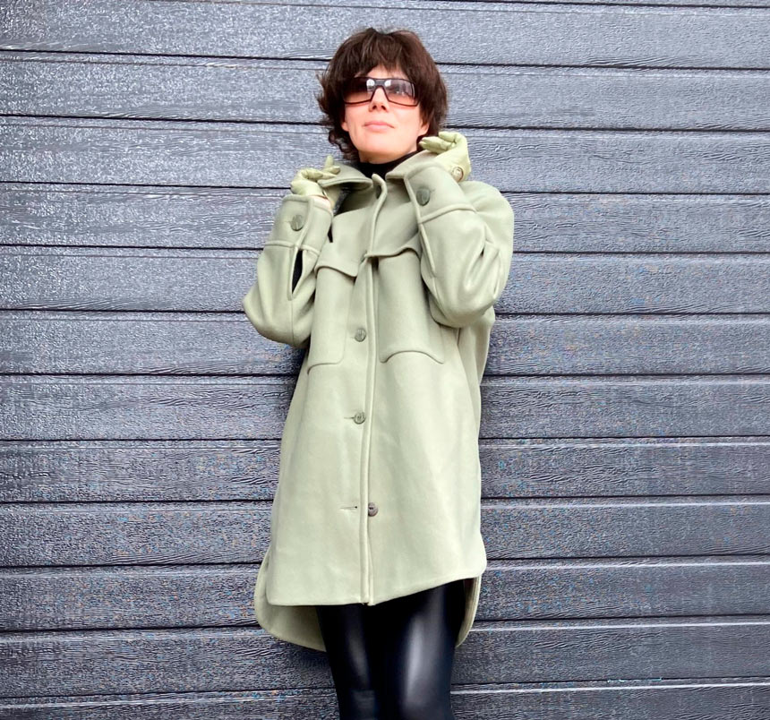 0704 The pattern shirt jacket with chest patch pockets and pockets in the side seams. — изображение 3