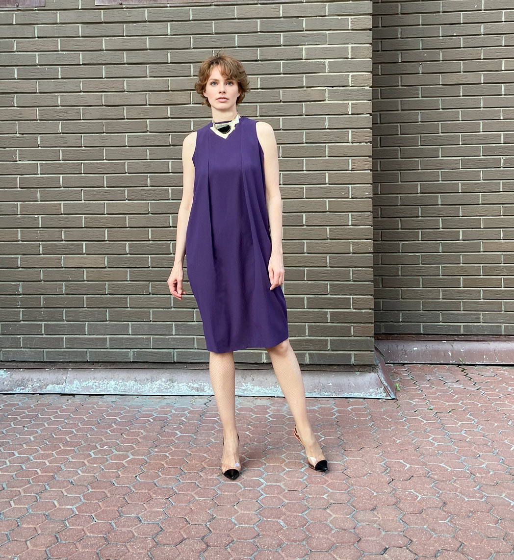 0109 Dress pattern with pleats — изображение 4