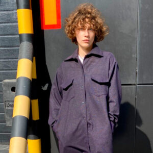 The pattern of a single-breasted summer coat with a turn-in sleeve.
