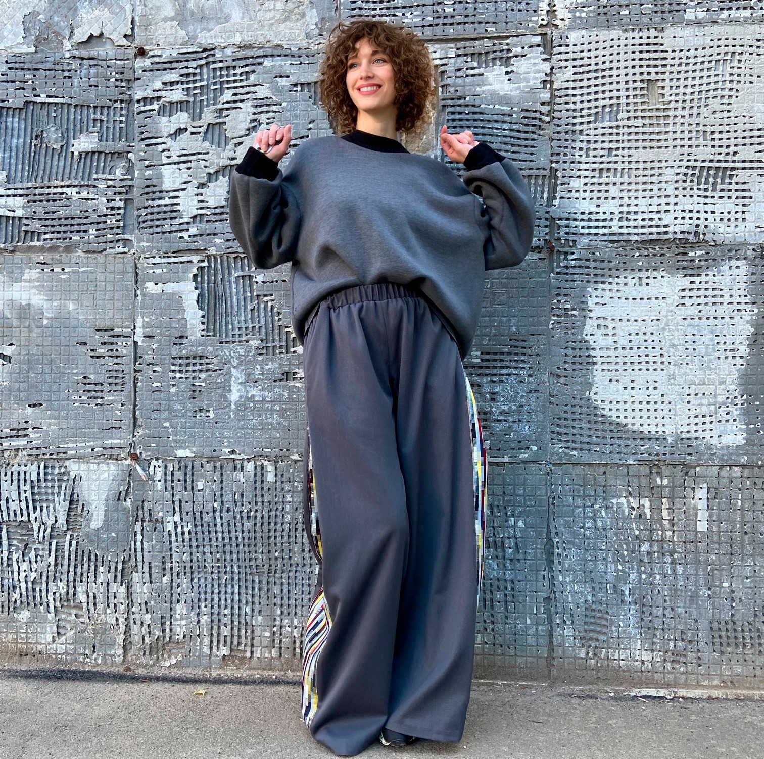 0411 The pattern of wide trousers with an elastic band with an adjustable insert — изображение 6