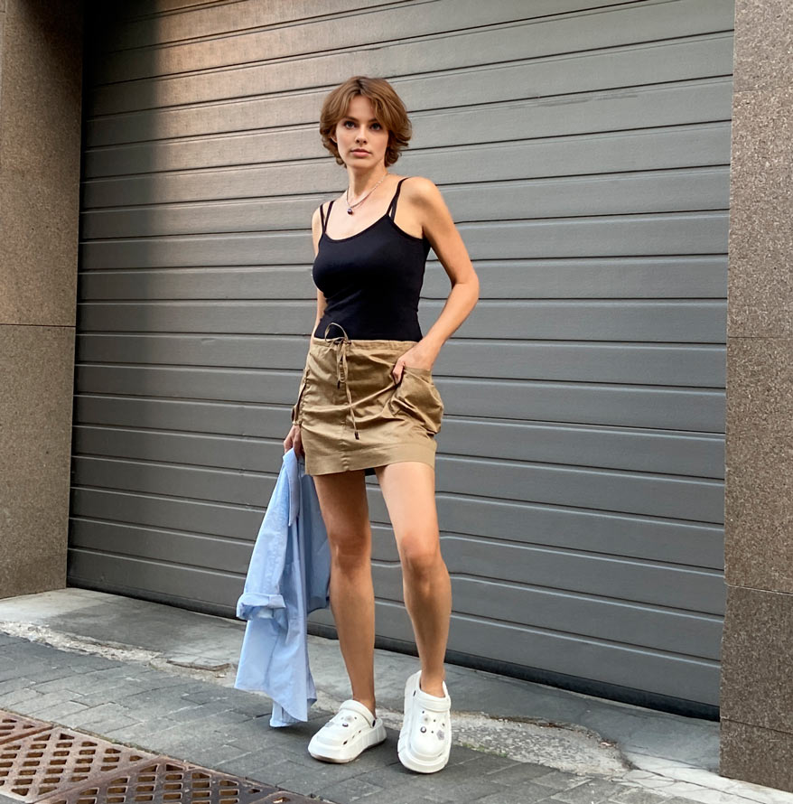 0206 Lace-up Mini Skirt pattern — изображение 6