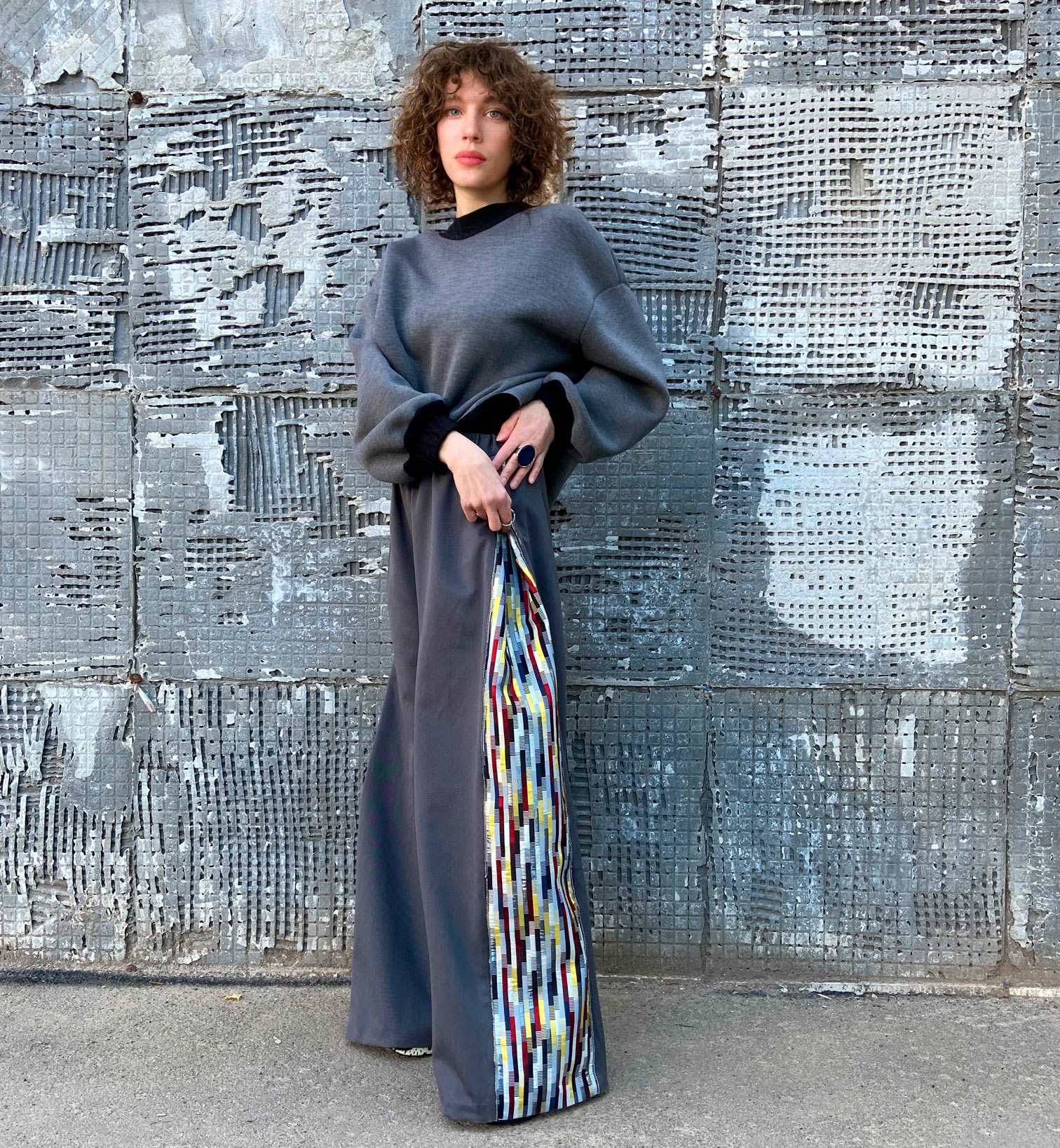 0411 The pattern of wide trousers with an elastic band with an adjustable insert — изображение 7