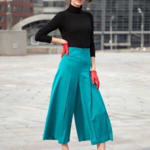 0410 Skirt-trousers pattern with counter pleats