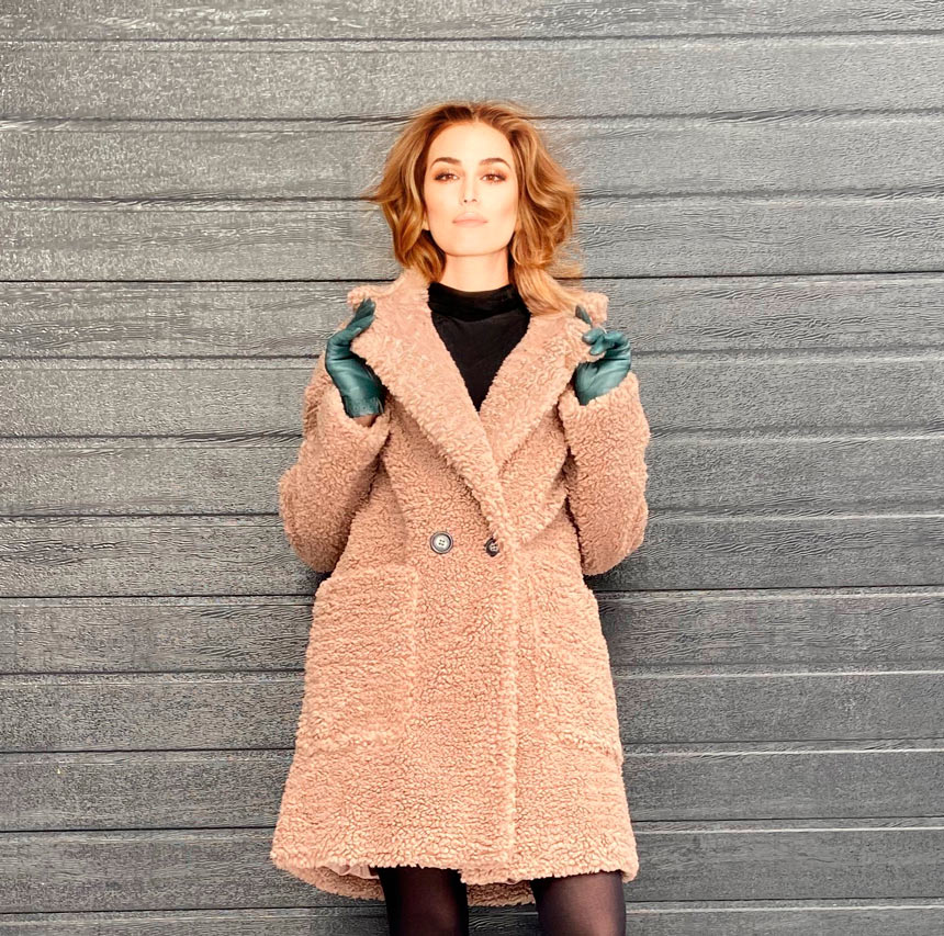 Double-breasted fur jacket pattern