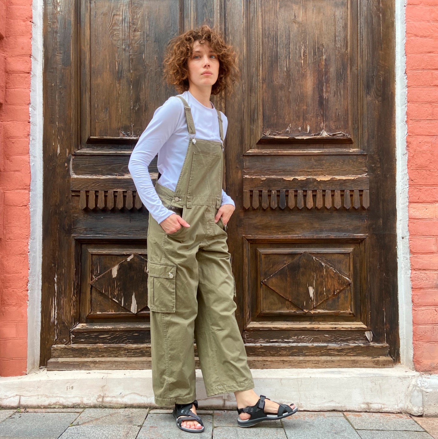 0501 Construction-style jumpsuit pattern with straps — изображение 5