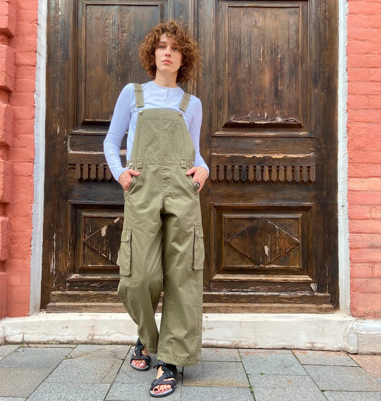 0501 Construction-style jumpsuit pattern with straps — изображение 6