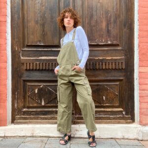 0501 Construction-style jumpsuit pattern with straps