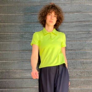 00604 T-shirt pattern with polo closure
