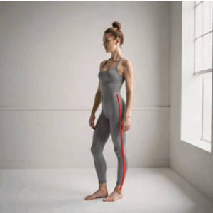 Length from waist to floor on the side